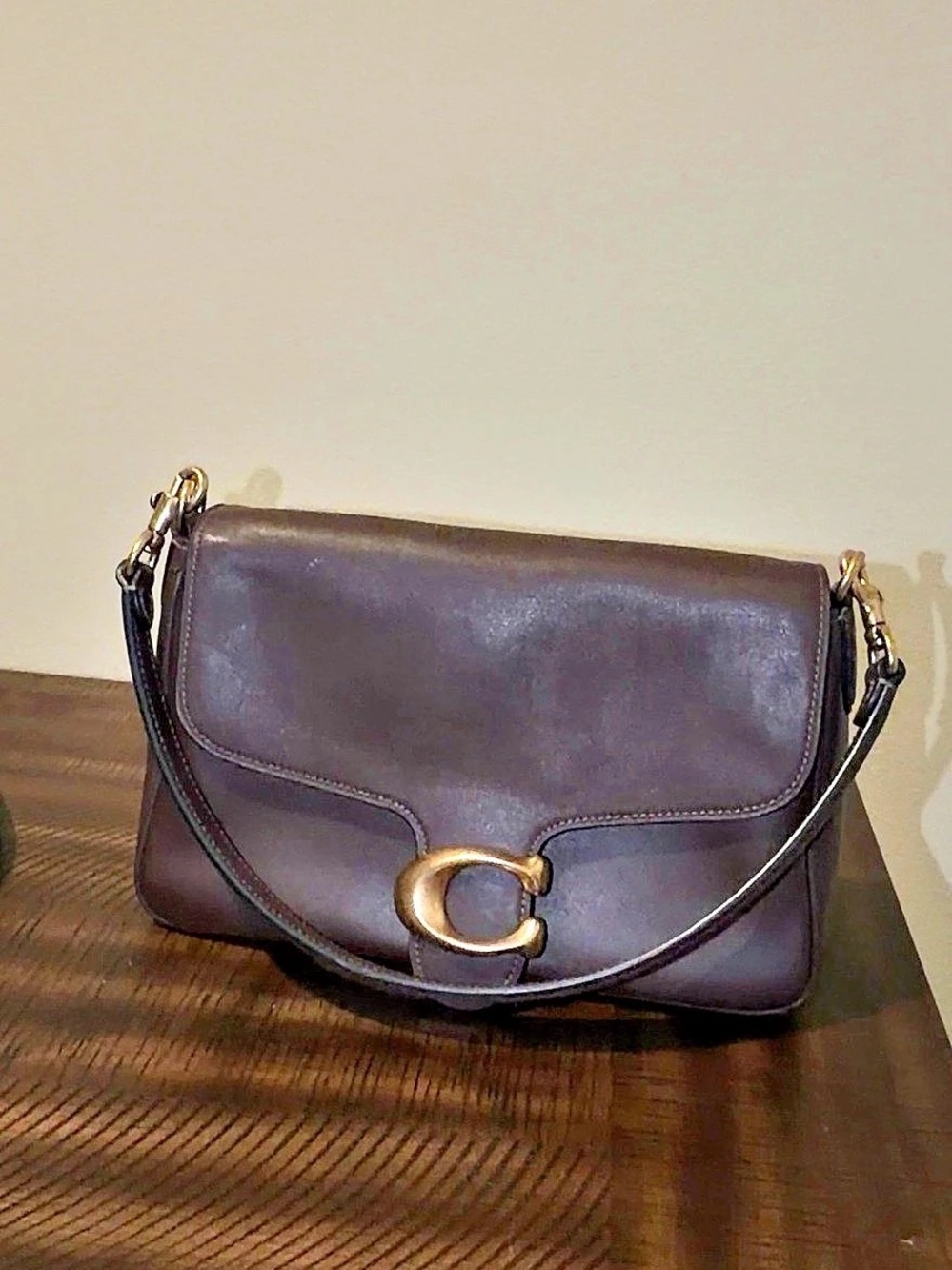 Coach Tabby Shoulder Bag 36 Brown Leather